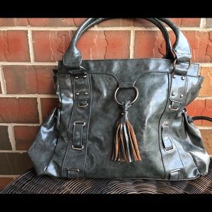 Gray handbag